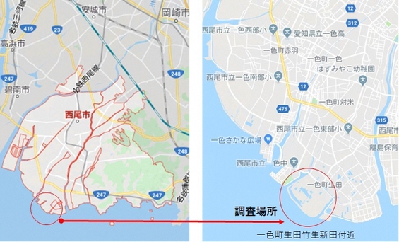 地図：環境調査場所