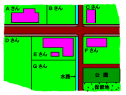 図：区画整理後の住宅地図