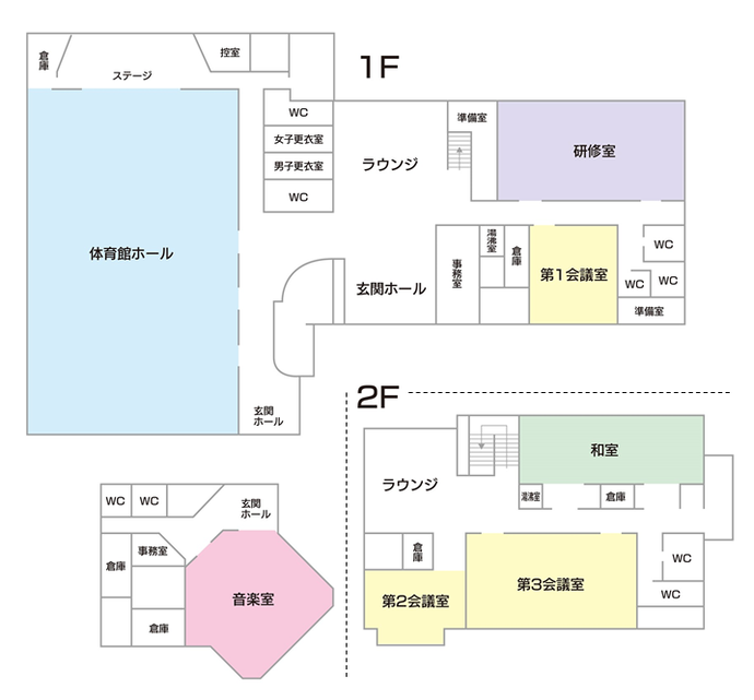 西尾勤労会館　間取り図