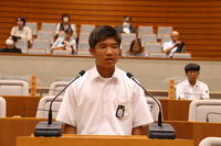 一色中学校大岡議員の写真