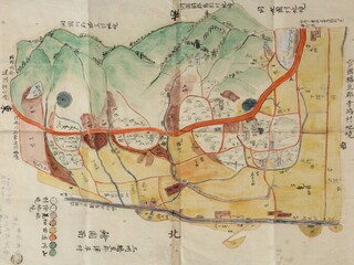 写真:三州幡豆郡津平村絵図面