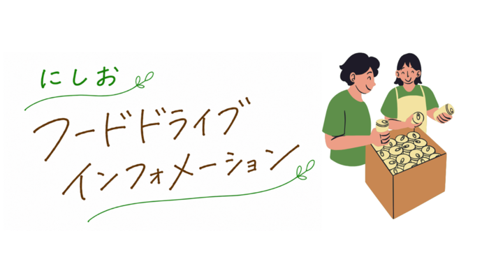 フードドライブのイメージ画像。人物が寄付された食品を手に取っています。